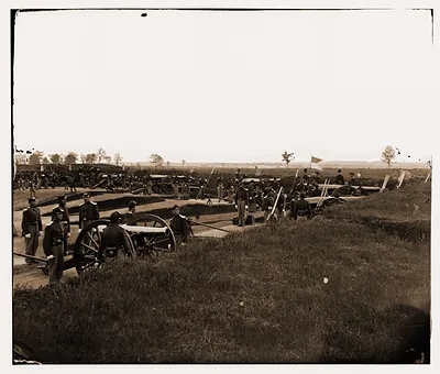 Arlington Virginia. Batteries in Fort No. 2 Fort Whipple
