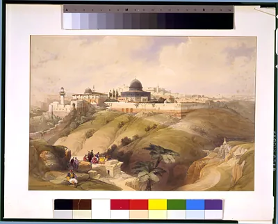 [from the road leading to Bethany] April 9th 1839 Jerusalem / David Roberts.