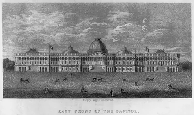 East front of the Capitol ca. 1854
