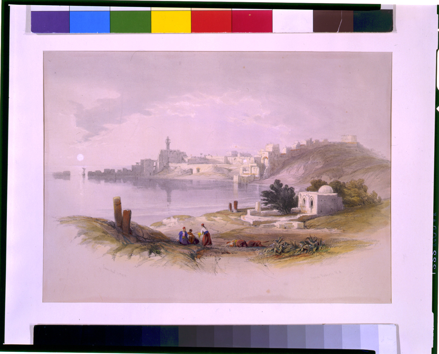 Sidon April 28th 1839 / David Roberts, R.A., [published 1843] — antique lithograph