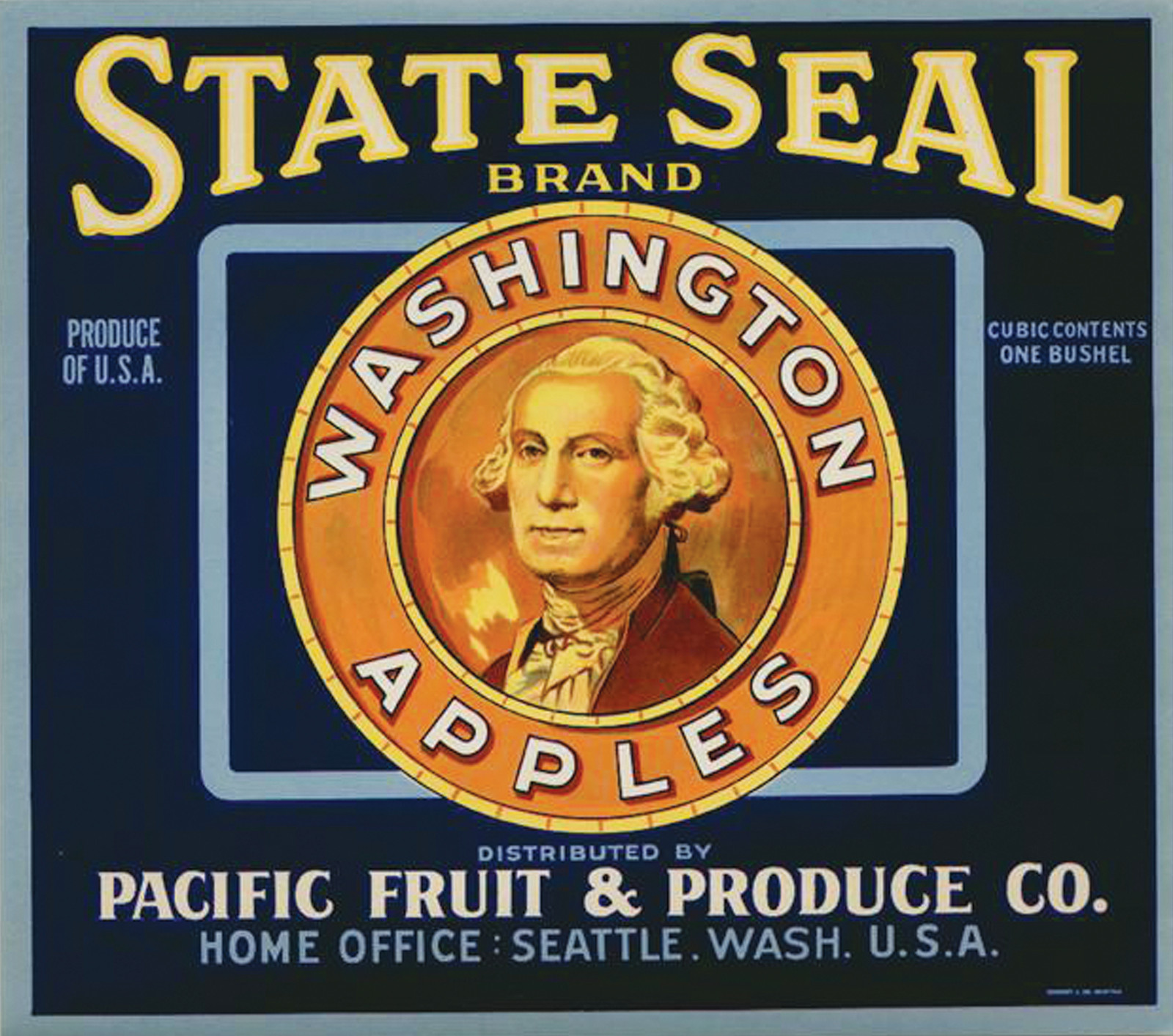 State Seal Brand Washington Apples crate label — historic image