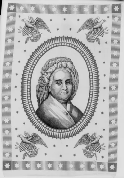 [Martha (Dandridge) Washington, 1732-1802, head and shoulders, facing slightly right, on banner?]