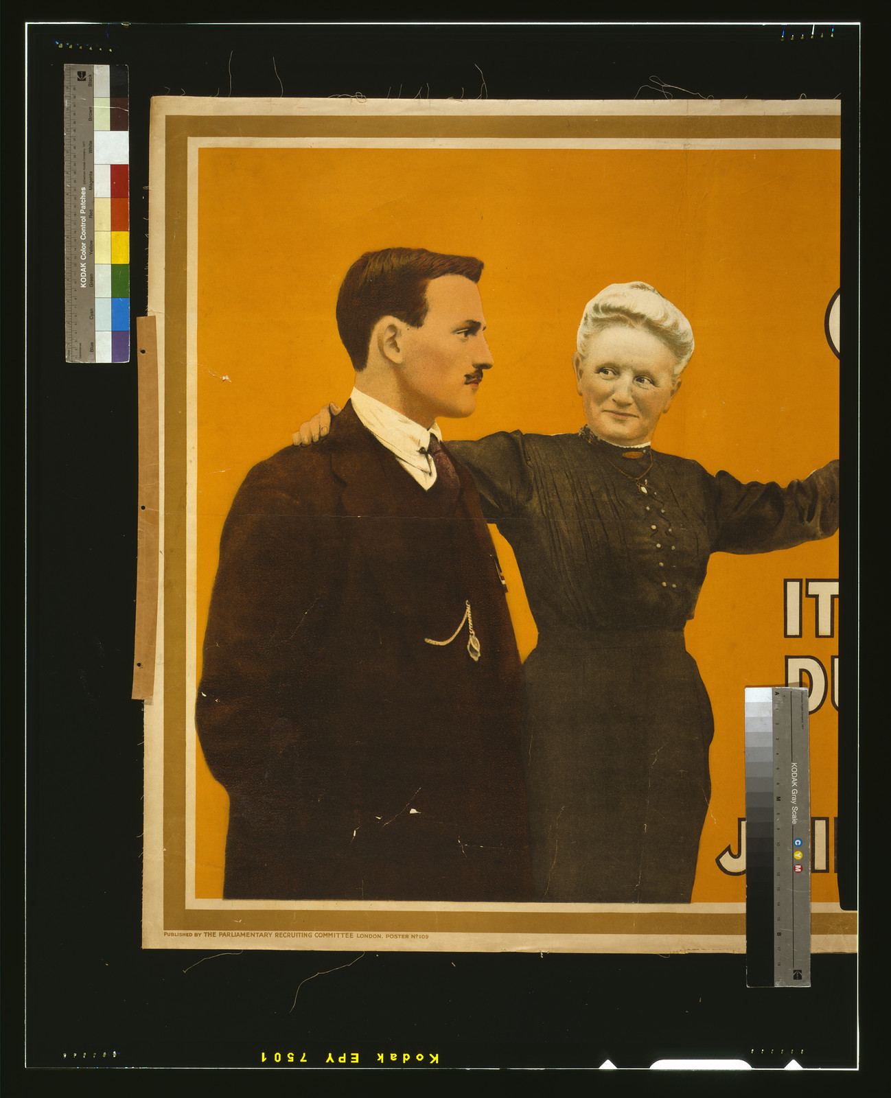 Go! It's your duty lad. Join to-day / printed by David Allen & Sons Ld. Harrow, Middlesex., London : Parliamentary Recruiting Committee, [1915] — vintage poster