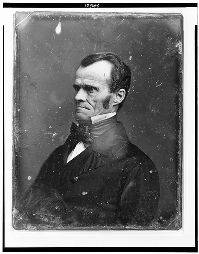 Unidentified man, half-length daguerreotype portrait