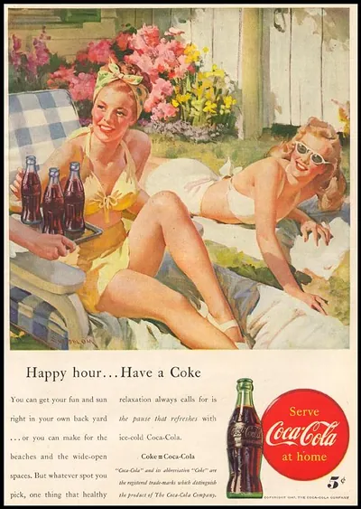Happy hour... Have a Coke, 1947 Coca-Cola advertisement