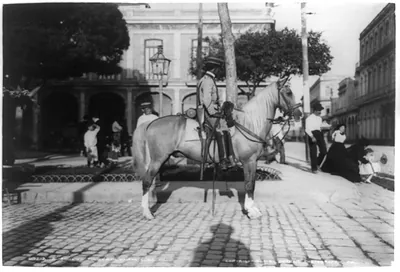 A Mounted policeman, Havana, Cuba