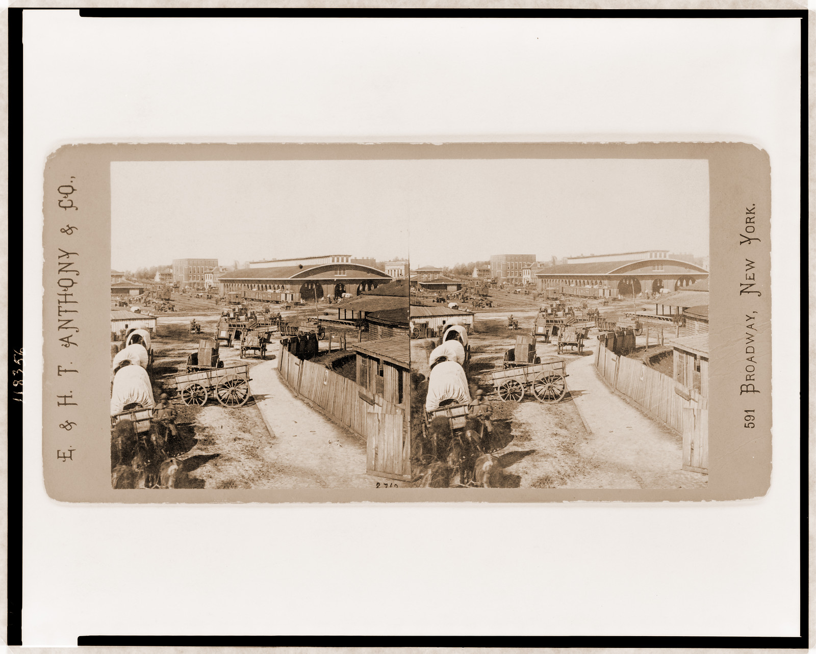 View of railroad depot and surroundings Atlanta Ga., 1864 — historic photograph