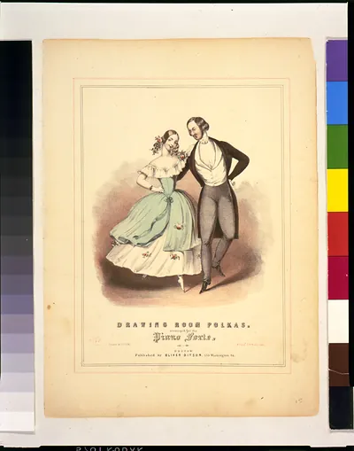 Drawing room polkas--Arranged for the piano forte / Thayer & Cos. Lith.
