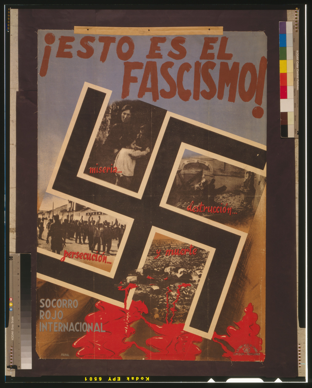 Esto es el fascismo!, [Spain] : Socorro Rojo Internacional, [between 1936 and 1939] — vintage poster