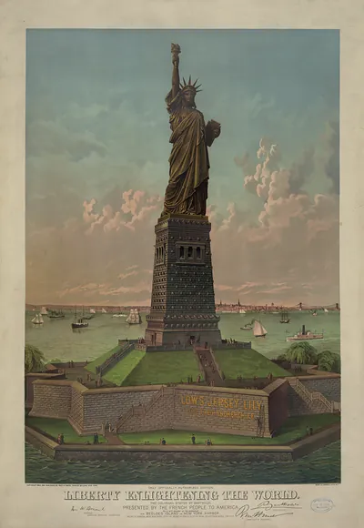 Liberty Enlightening the World: Statue of Liberty chromolithograph poster