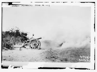 Firing on city, Juarez