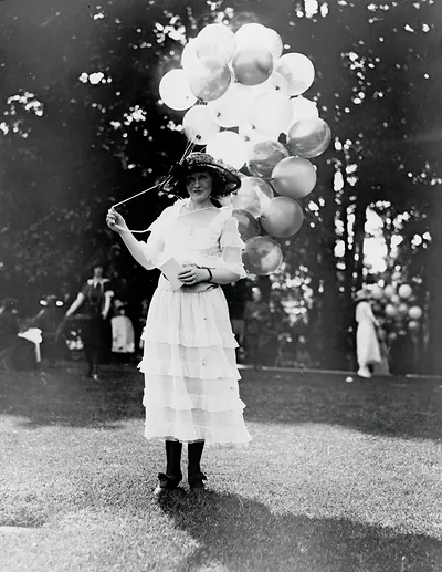 Mrs. Orme Thornberry, balloon girl at the Near East Relief Benefit Garden Fete]