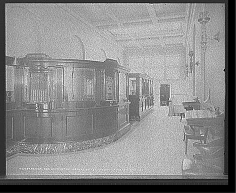 General view looking towards rear, 34th St. [Thirty-fourth Street] National Bank, New York City, [between 1900 and 1910] — historic photograph