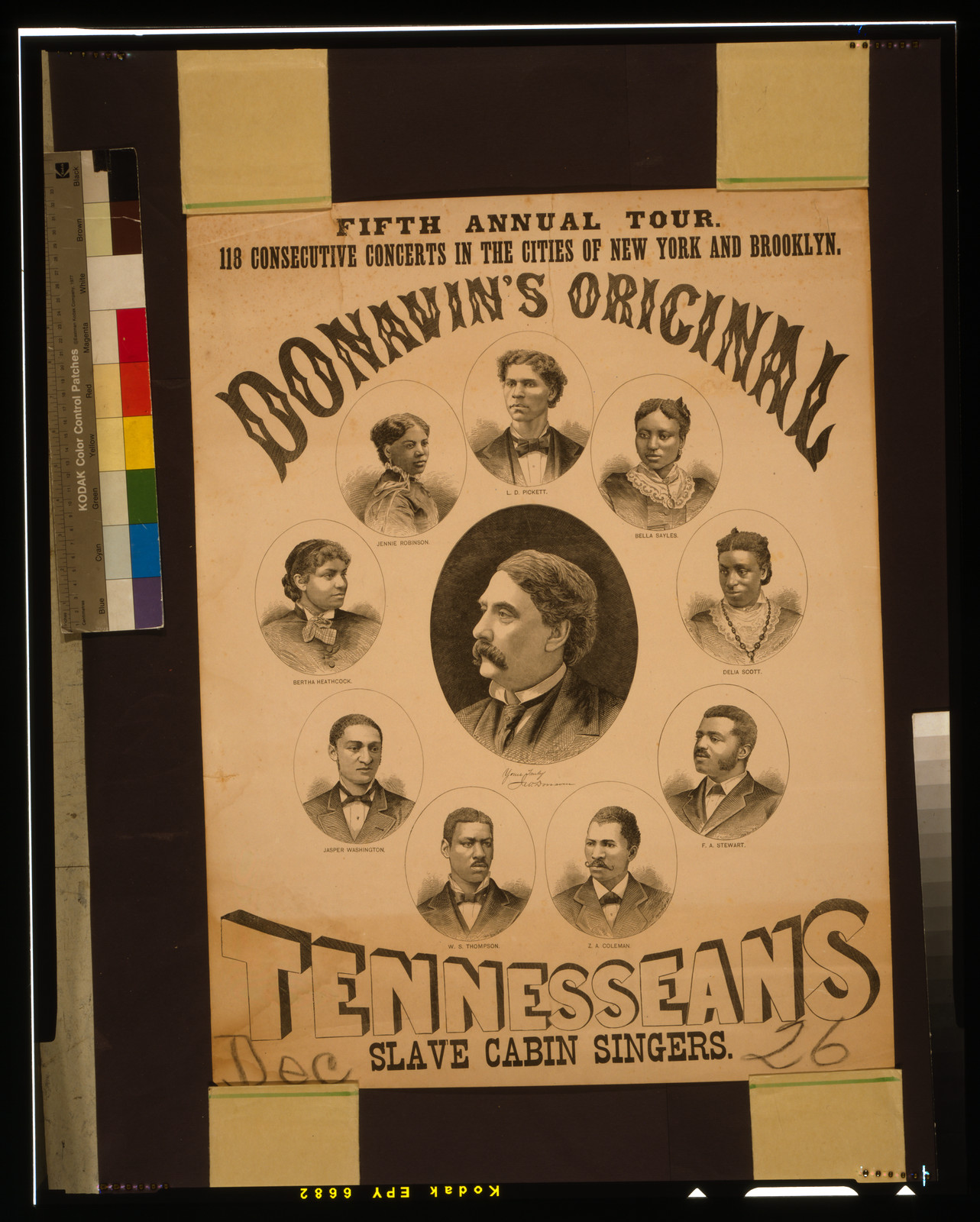 Donavin's Original Tennesseans slave cabin singers., [187-?] — vintage poster