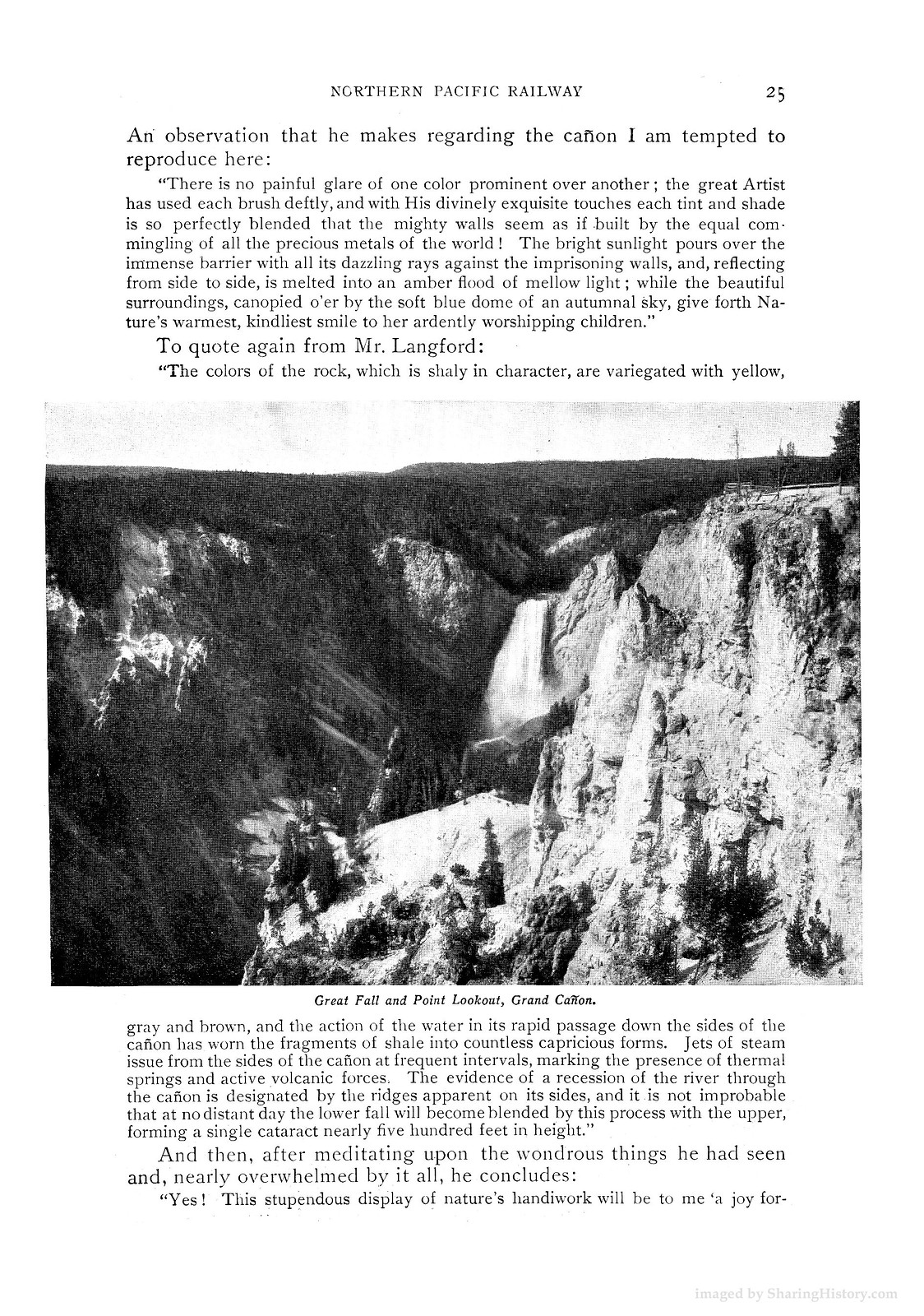 Great Fall and Point Lookout, Grand Cañon — historic image