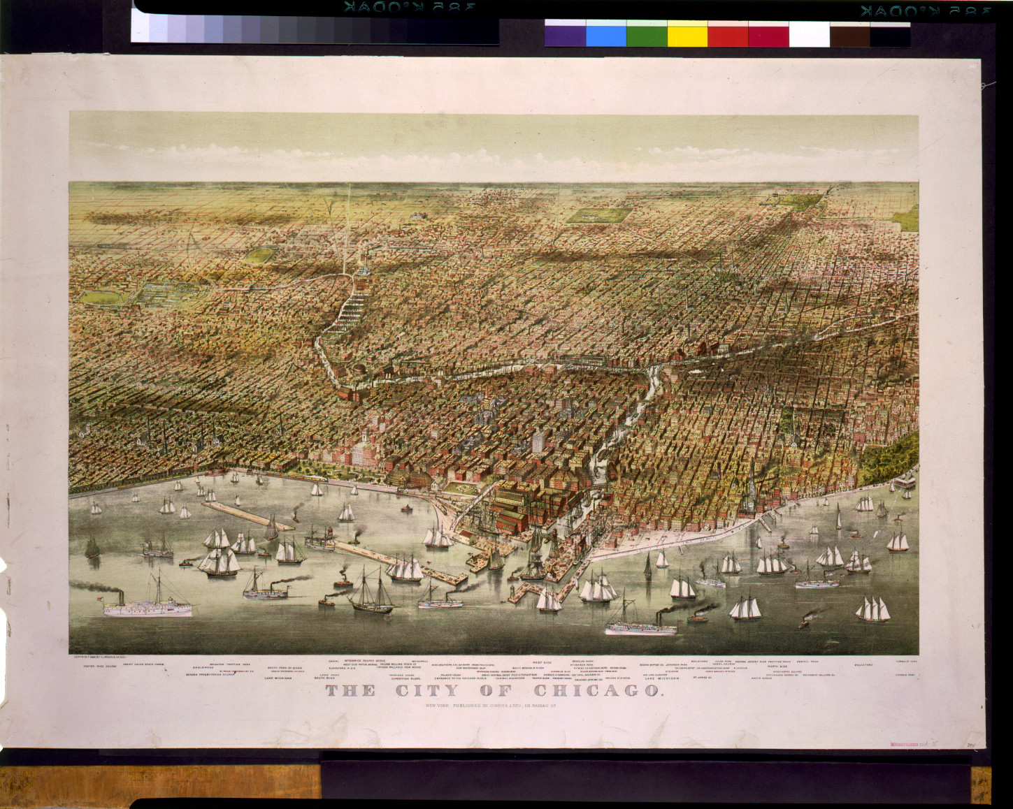 The city of Chicago, New York : Published by Currier & Ives, c1892. — antique lithograph