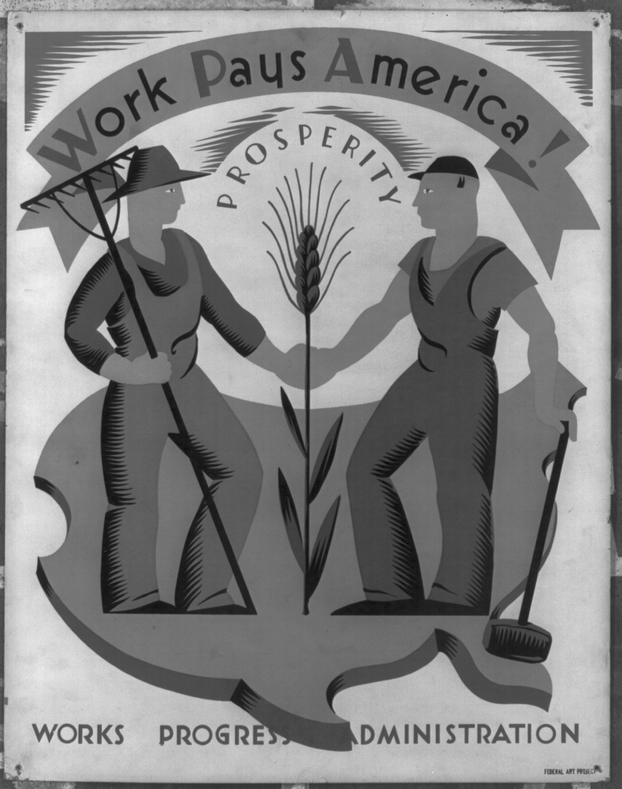 Work pays America! Prosperity., 1936 — vintage poster