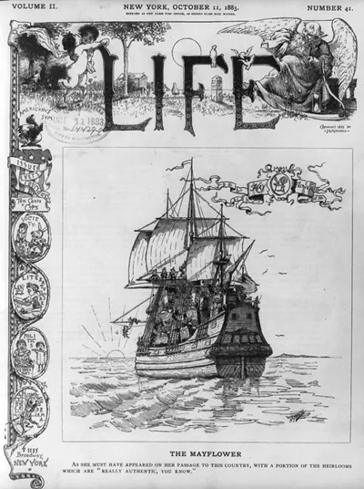 The Mayflower - as she must have appeared on her passage to this country, with a portion of the heirlooms which are really authentic you know""