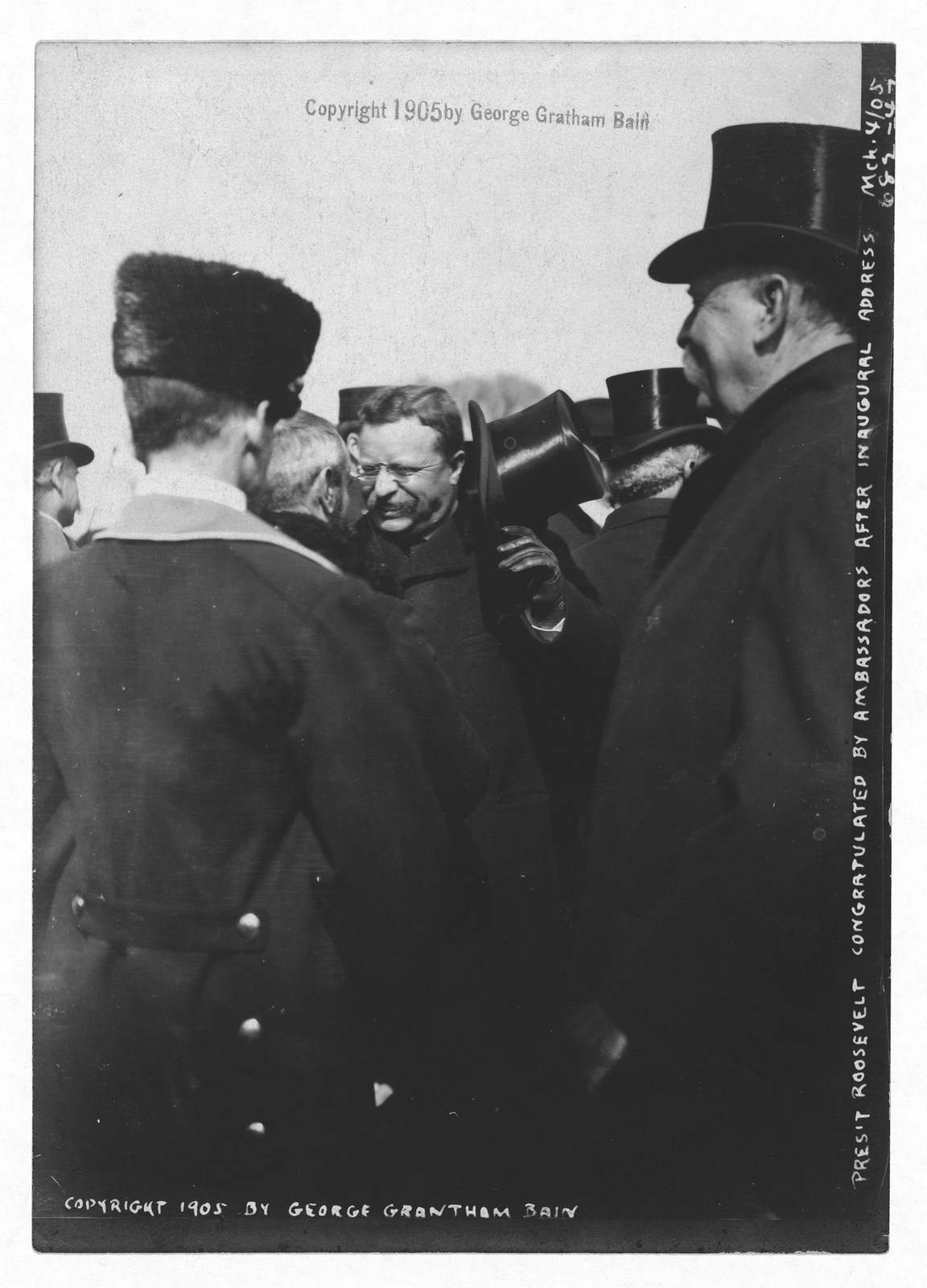 President Roosevelt congratulated by Ambassador after inaugural address, 3/4/05. — historic photograph