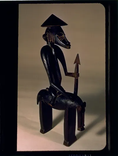 [Wooden sculpture of a horseman from the Senufo tribe, Northern Ivory Coast and Sudan]