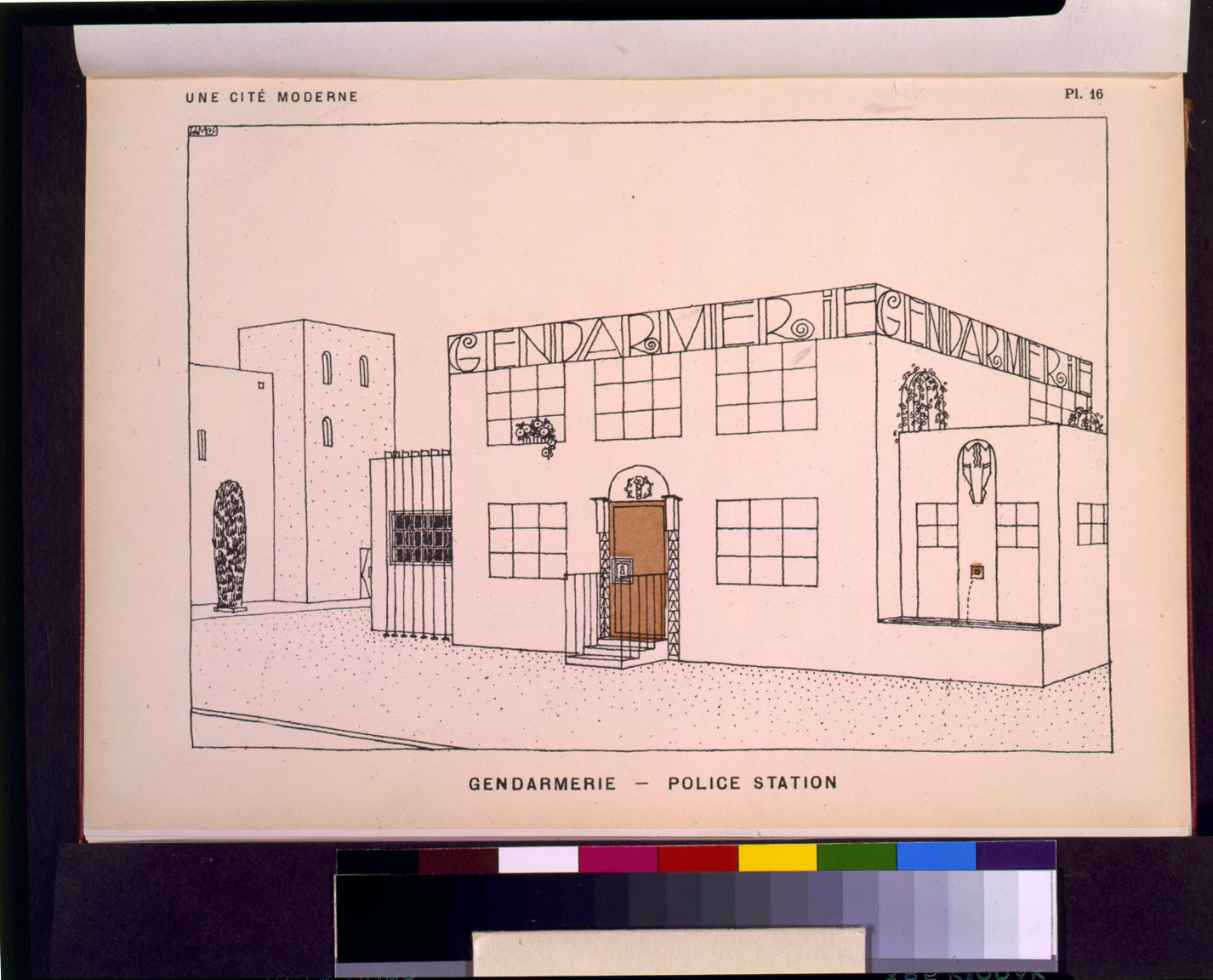 Gendarmerie - police station / RMS., London : Benn Brothers Ltd., [1922] — antique lithograph