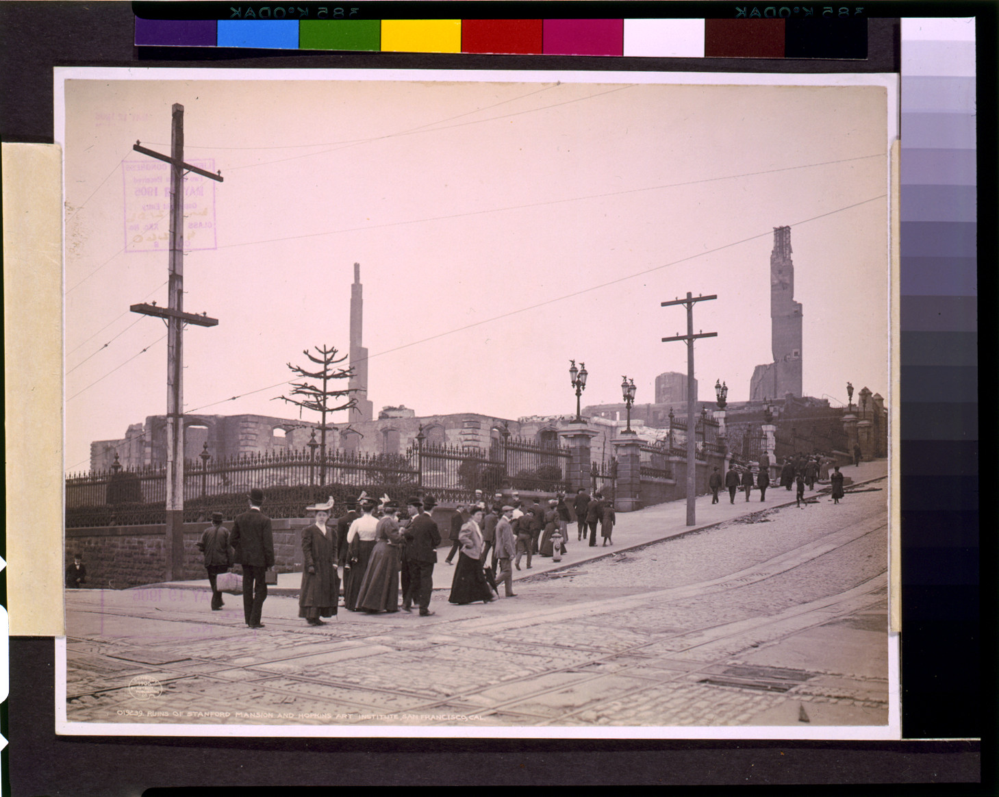 Ruins of Stanford Mansion and Hopkins Art Institute, San Francisco, Cal., c1906. — historic photograph