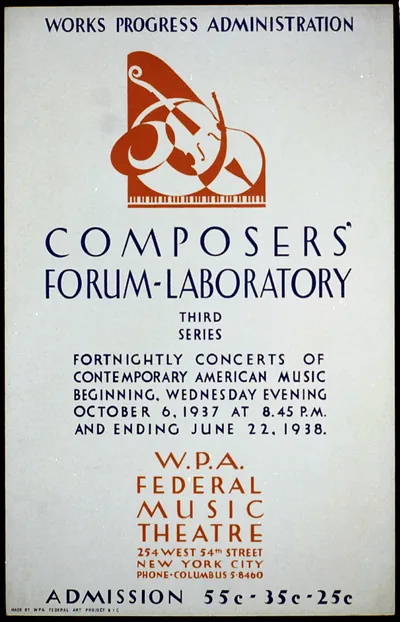 Works Progress Administration Composers Forum-Laboratory third series Fortnightly con