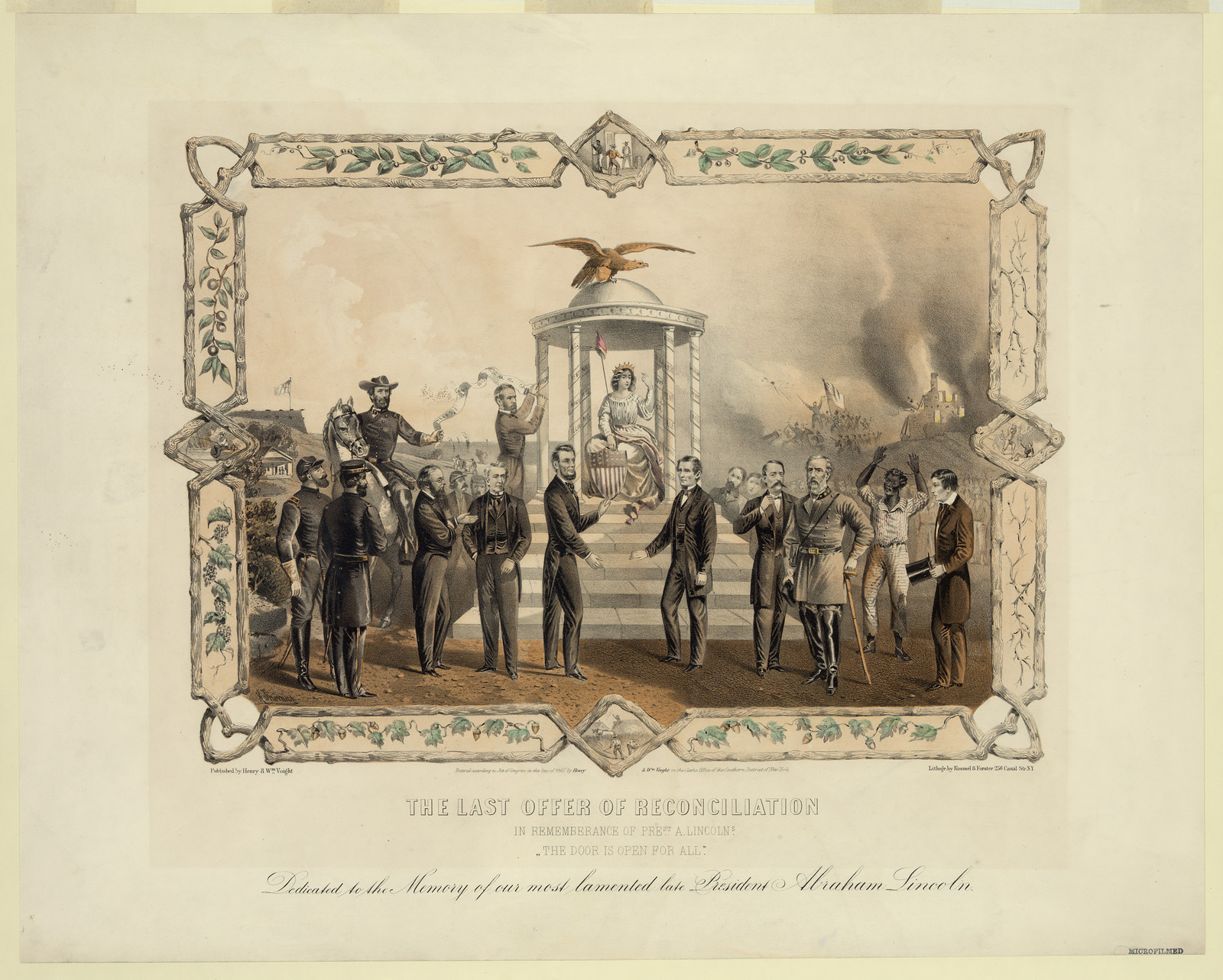 The Last Offer of Reconciliation, in Remembrance of Pres. A. Lincoln — historic image