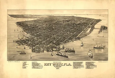 FL Key West 1884 MAP