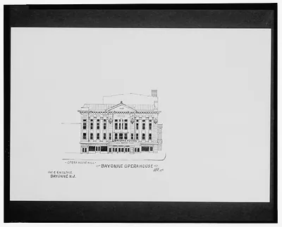 [Bayonne Opera House (Opera House Hall), Ave C and West 26th St., Bayonne, New Jersey] / AFD 1935.