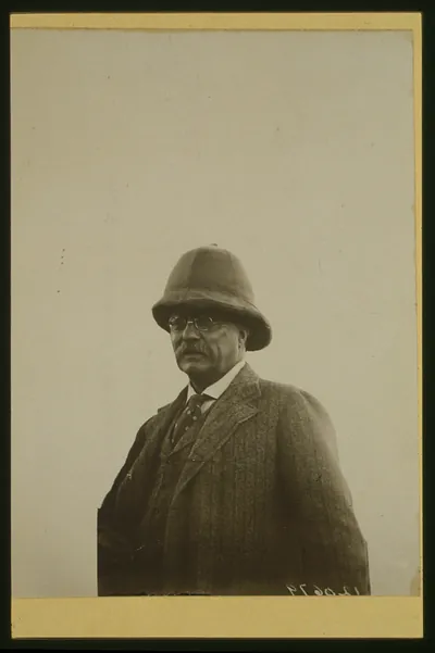 [Theodore Roosevelt, head-and-shoulders portrait, facing left]