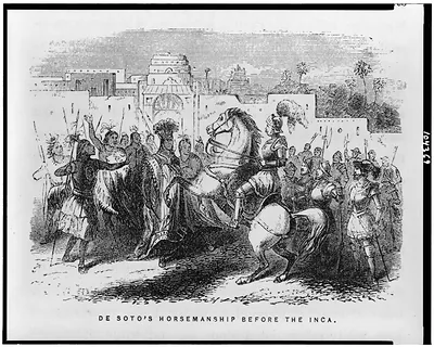 De Soto's horsemanship before the Inca