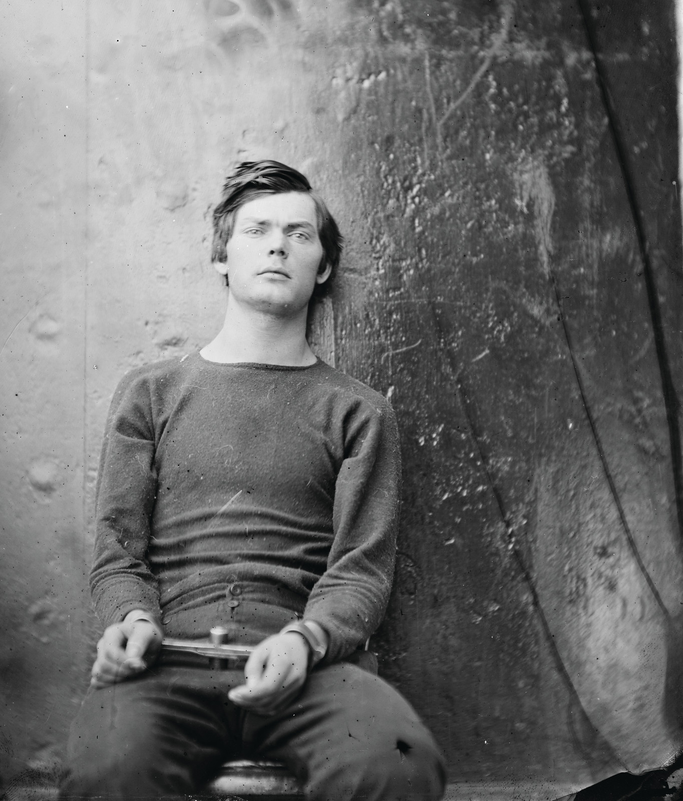 Lewis Payne, In Sweater, Seated And Manacled, Washington Navy Yard, D.C. Alexander Gardner, photographer, April, 1865 — historic photograph