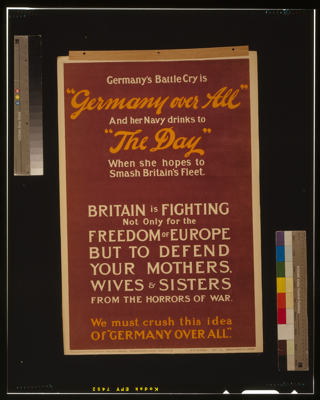 Germanys battle cry is, 1915 — historic image