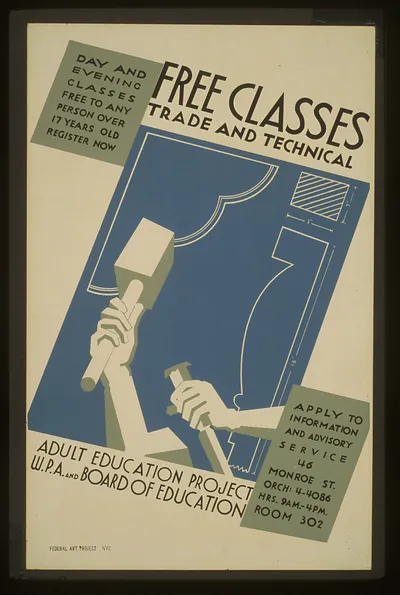 Free classes - trade and technical Day and evening classes free to any person over 17