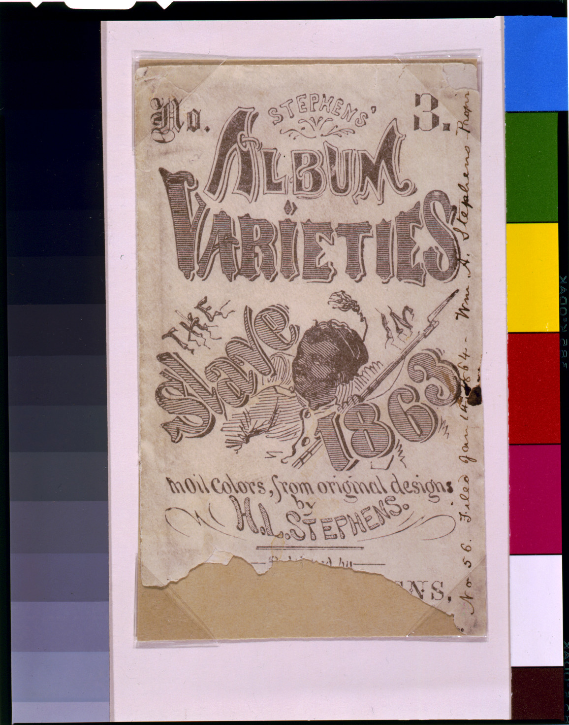 Stephen's varieties No. 3: The slave in 1863, Philadelphia : c1863. — antique lithograph