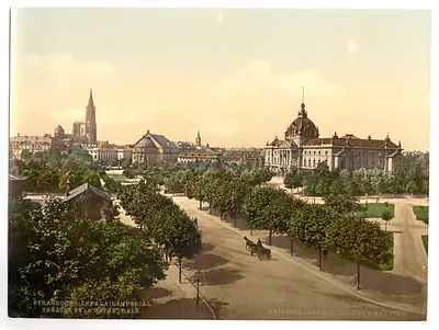 Imperial Palace theater and cathedral Alsace Lorraine Germany