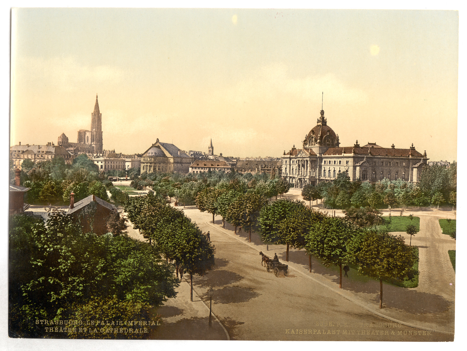 Imperial Palace theater and cathedral Alsace Lorraine Germany, [between ca. 1890 and ca. 1900]. — vintage poster