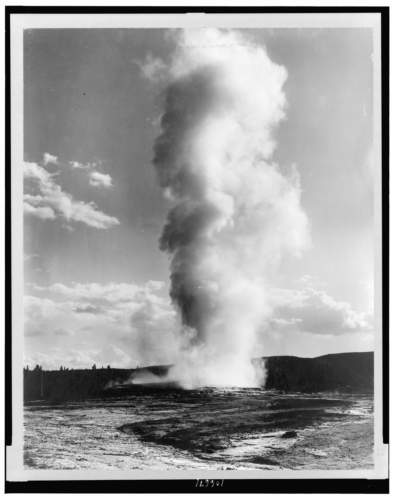 [Old Faithful Geyser, Yellowstone National Park, Wyoming], c1917. — historic photograph