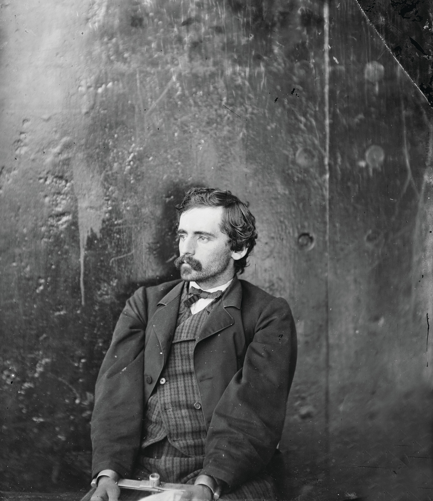 Michael O'Laughlin, Washington Navy Yard, D.C., A Conspirator, Manacled, April, 1865 — historic photograph