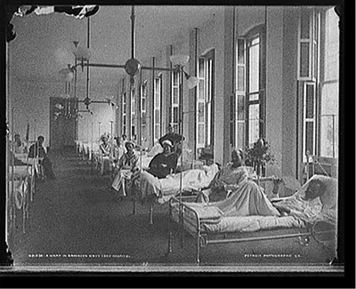 A Ward in Brooklyn Navy Yard Hospital