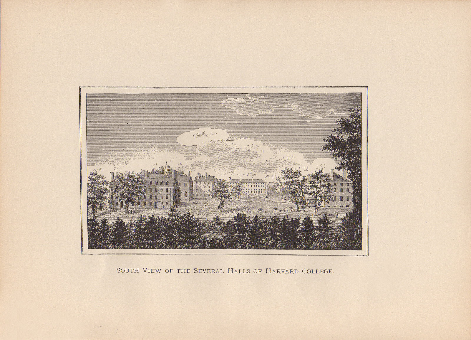 Harvard Campus, Massachusetts, 1700, 1700 — antique map