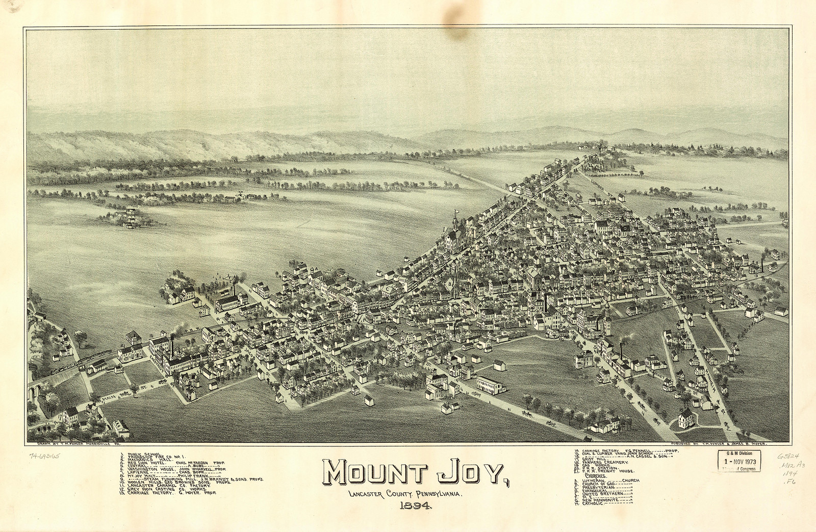 Mount Joy, Pennsylvania, 1894, 1894 — antique map