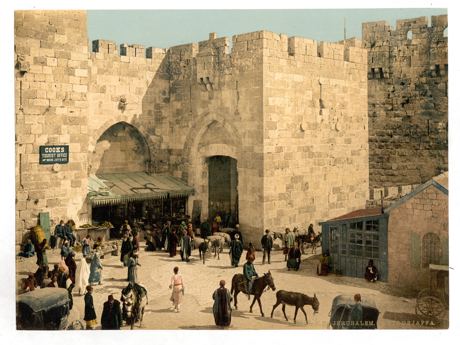 The Jaffa Gate Jerusalem Holy Land, [between ca. 1890 and ca. 1900] — historic print