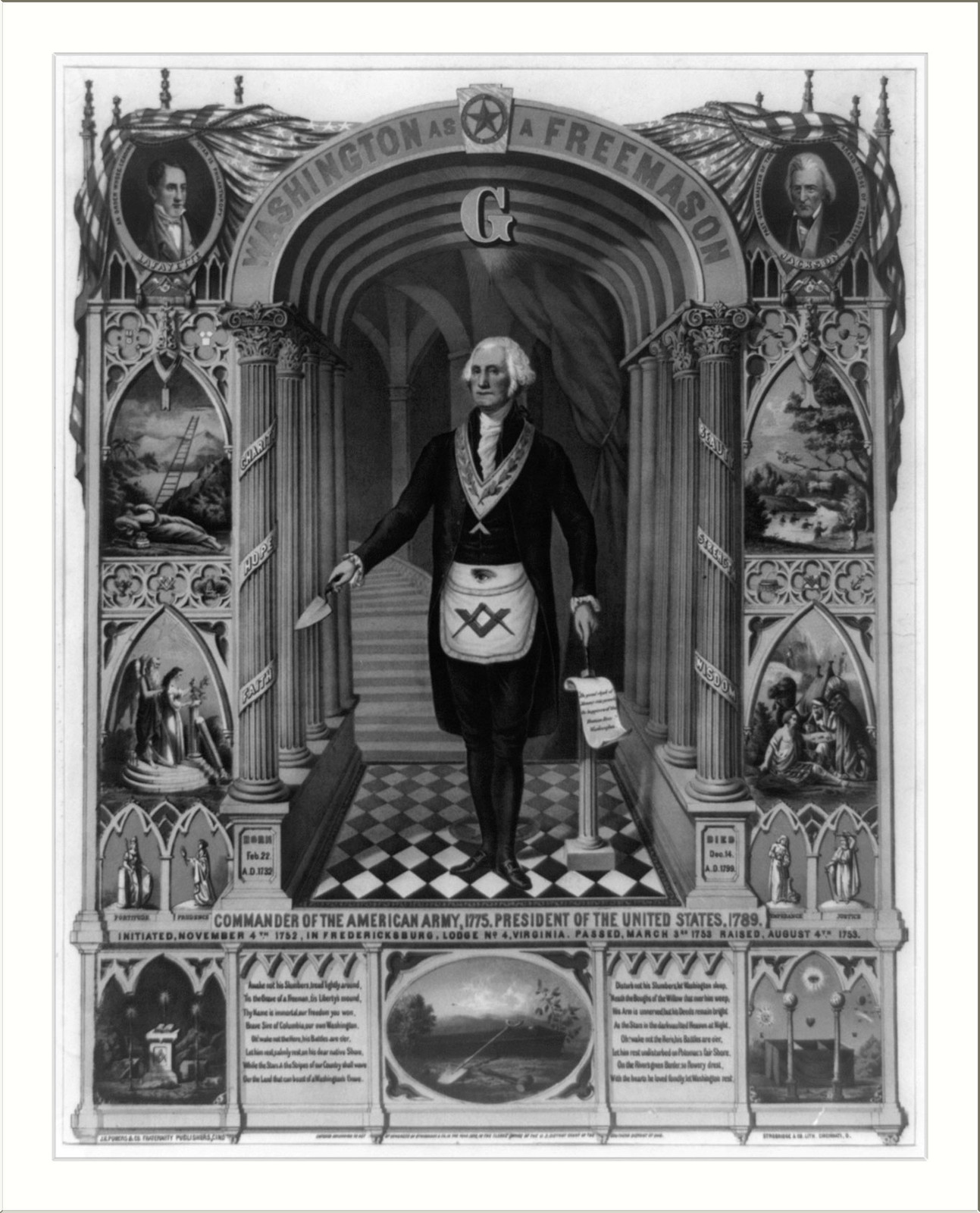 Washington as a freemason, [no date recorded on shelflist card] — historic print