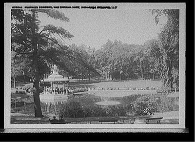 Morning concert, the village park [i.e. Congress Spring Park], Saratoga Springs, N.Y.