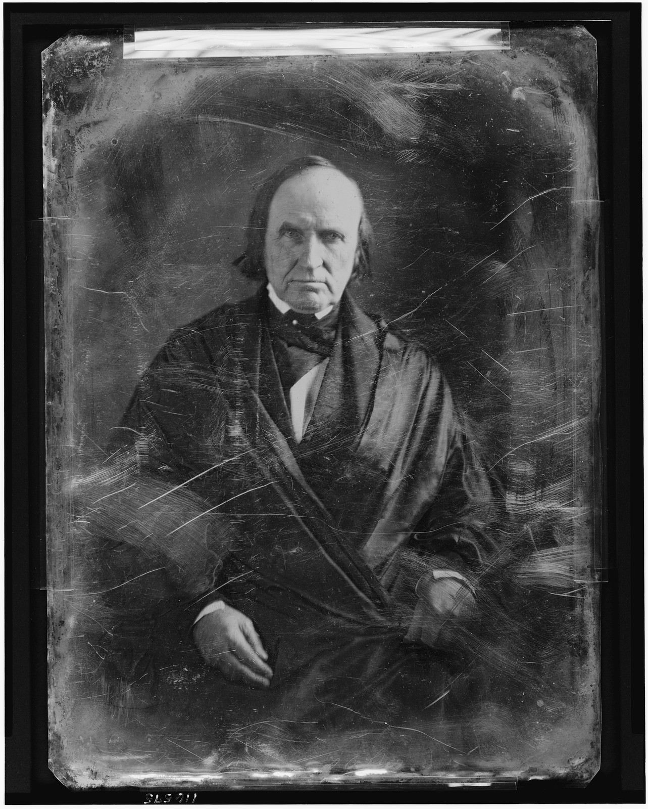 [John McLean, three-quarter length portrait, facing front, seated, wearing judicial robes], [ca. 1850] — historic photograph