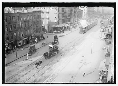 Railroad cars on 11th Ave., New York City