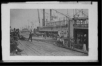 On the levee at New Orleans