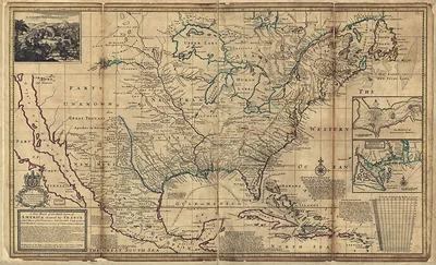 Map of North America claimed by France